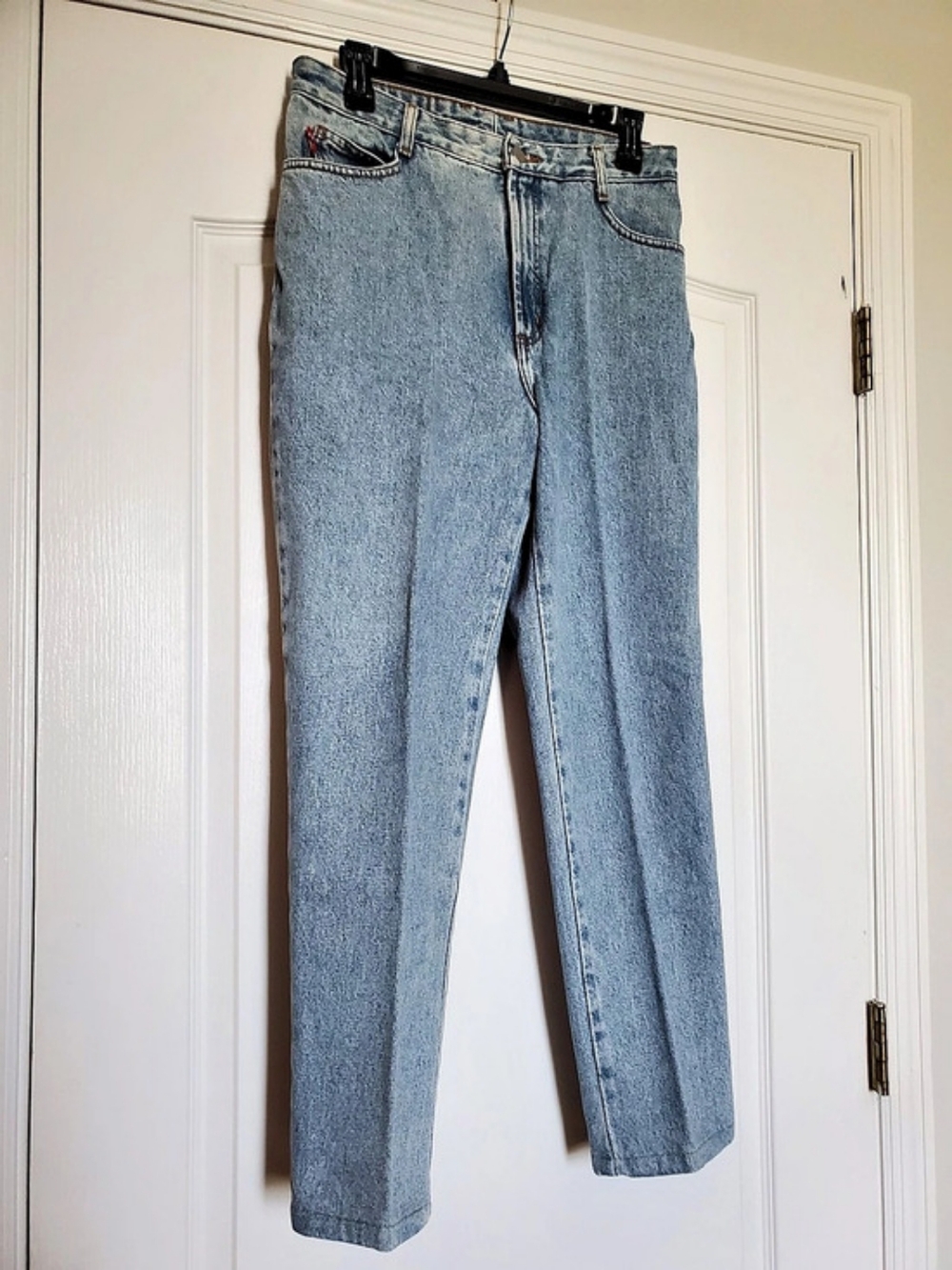 Vintage Bongo Light Wash High Waist Straight Leg Jeans, M